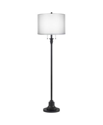 Dyna Traditional 58" Tall 2-Light Standing Floor Lamp Skinny Pole Pull Chain