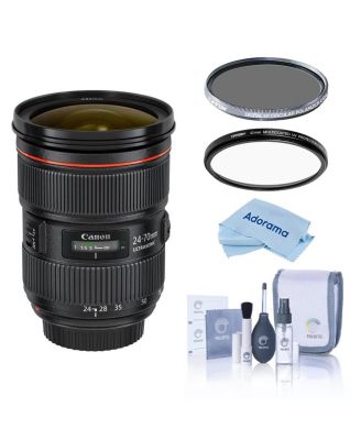 EF 24-70mm f/2.8L II USM Lens, Bundle with Tiffen 82mm UV and CPL Filters