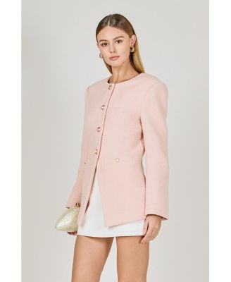 Women's Tweed Buttoned Vest