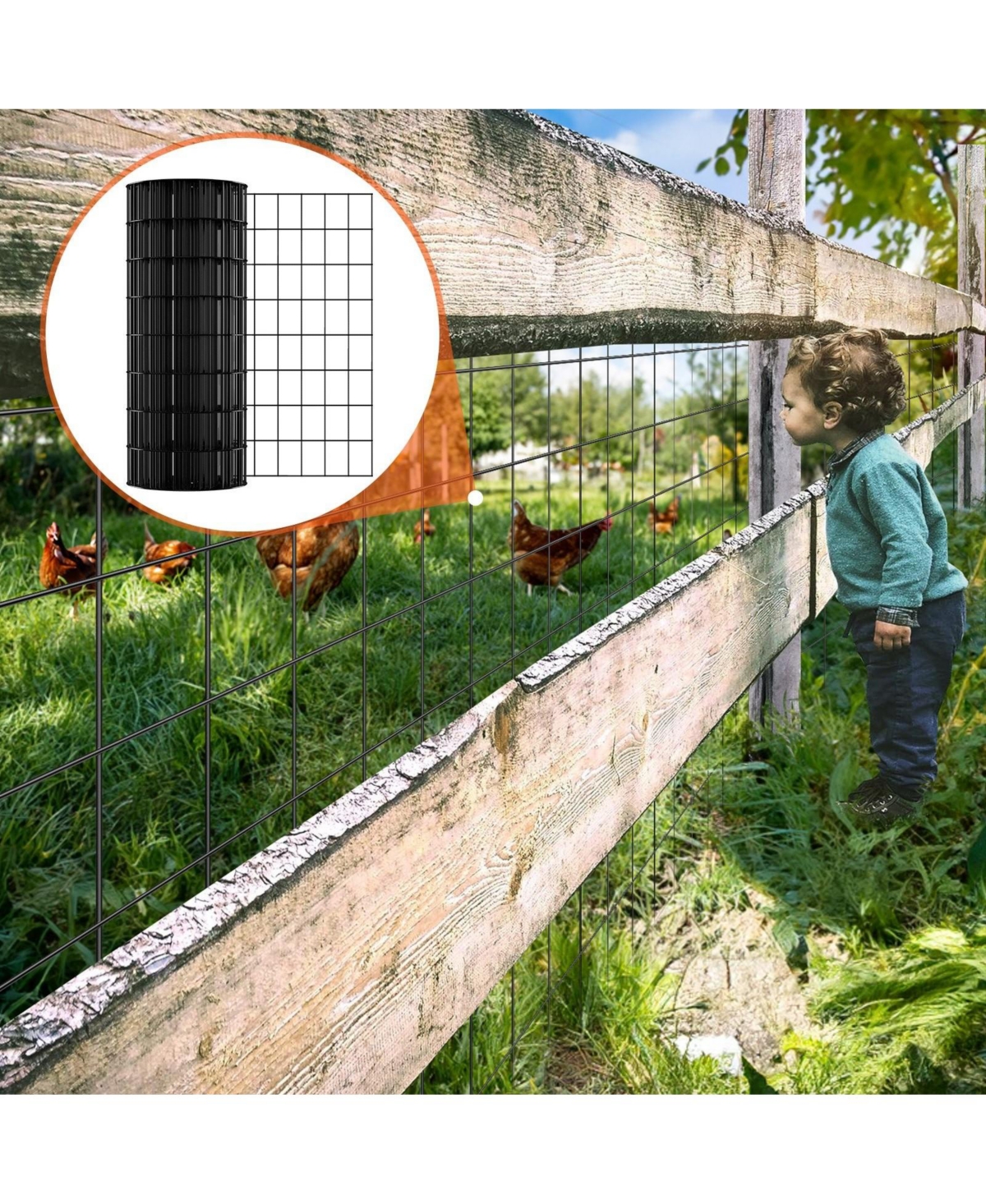 Sugift Galvanized Wire Mesh Roll Hardware Cloth for Chicken Coop Barrier