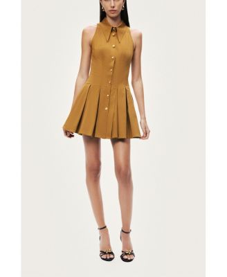 Women's Sleeveless Pleated Mini Dress