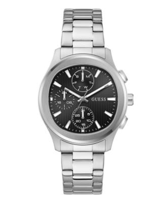 Men's Silver-Tone Stainles Steel Multi-Function Watch, 40mm