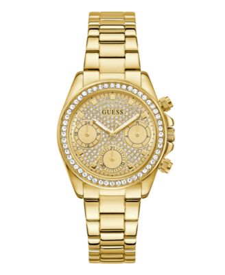 Women's Glitz Gold-Tone Stainless Steel Multi-Function Watch, 36mm