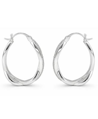Crystal Infinity Hoop Earrings