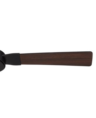 60" Invictus Indoor Outdoor Ceiling Fan 3 Blade Remote Control Matte Black Finish Dark Walnut Wood Finish Blades Damp Rated