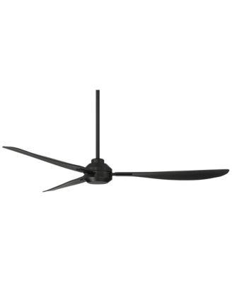 56" Sol Matte Black Wet Rated Ceiling Fan with Remote