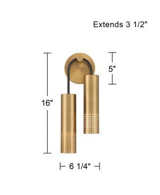 Celine 16" High Warm Gold 2-Light Wall Sconce