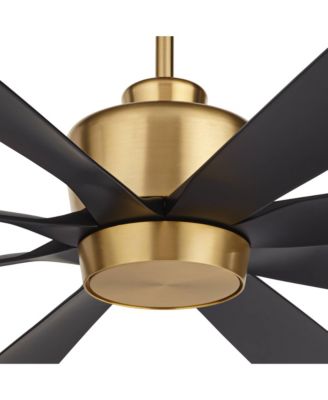 72" Grande Soft Brass LED Ceiling Fan with 12" Downrod