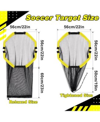 3-in-1 Football Target Net and Portable Ball Bag, Easy to Attach Soccer Training Equipment with Upgraded Metal Tubes for Accuracy Practice