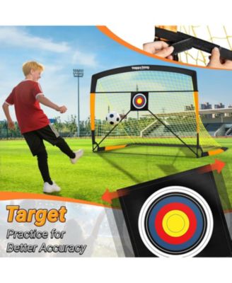 Soccer Goal 7'x5', 6.6 x3.3', 5'x3.6', 4'x3', 3'x2.2' Soccer Net for Kids Backyard