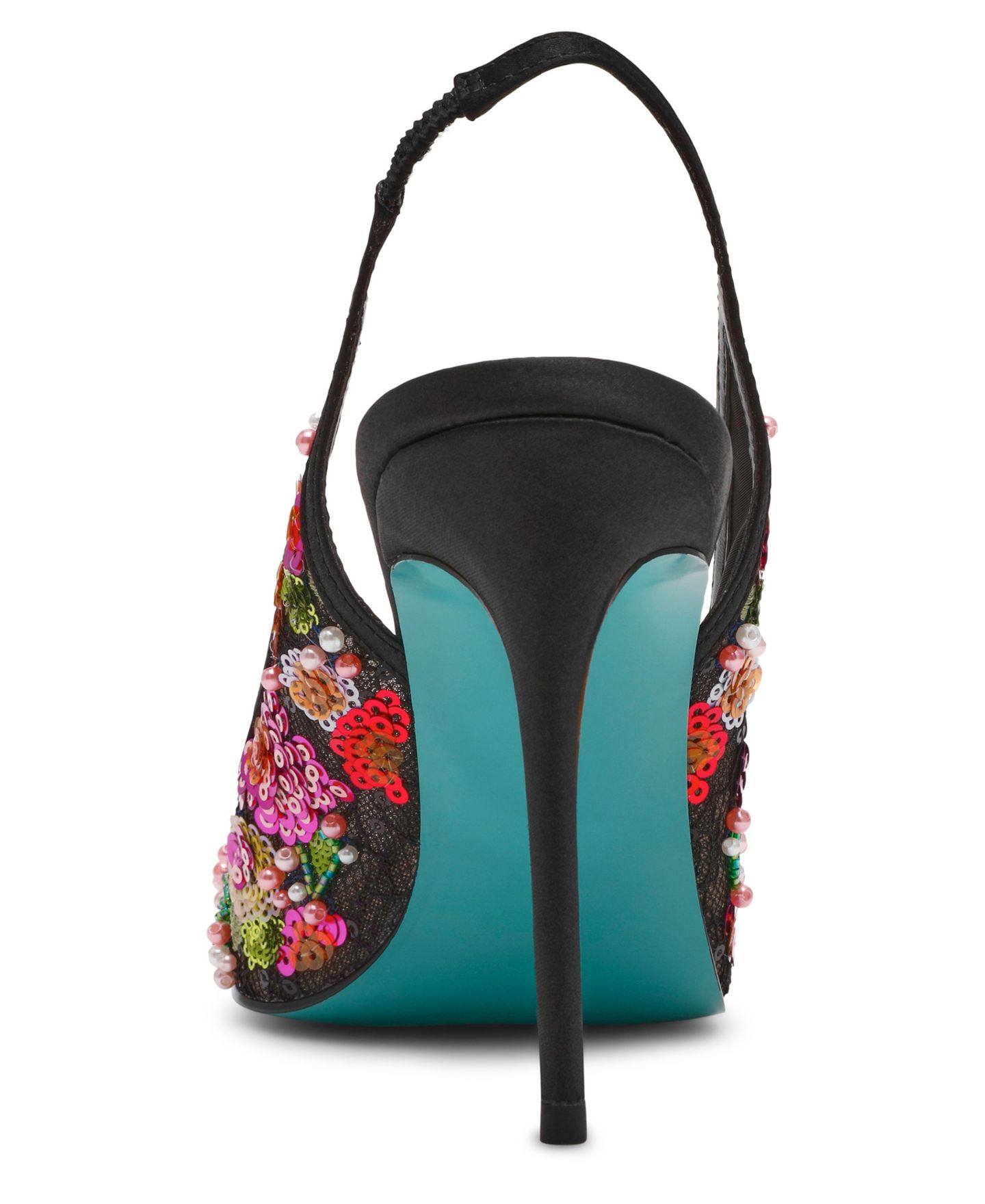 Женские сандалии Betsey Johnson Gerri Slingback Evening, цвет: Чёрный с принтом — фото 3