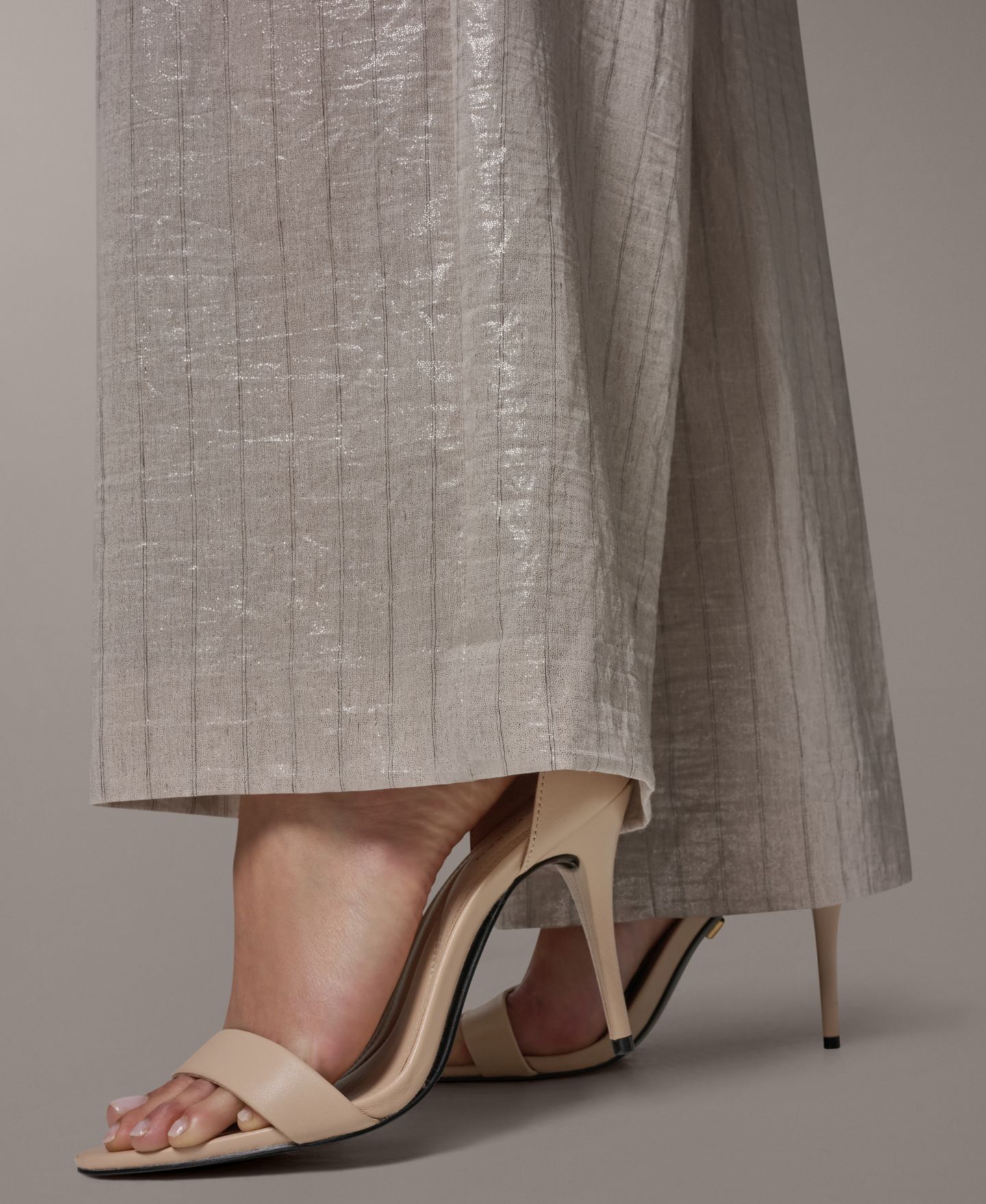 Женские брюки Donna Karan New York Pinstripe Mid-Rise, цвет: Sisal/Canyon — фото 4