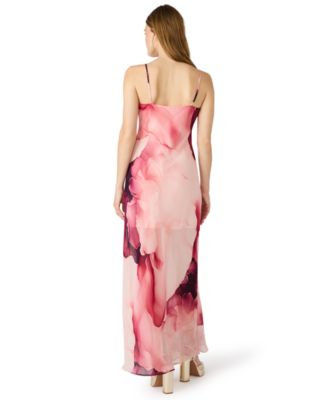 Women's Printed V-Neck Maxi Dress