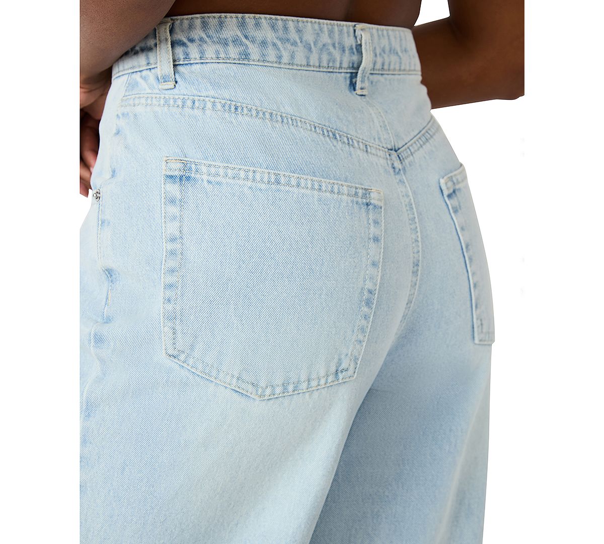 Steve Madden Women's Sydnee Straight-Fit Pearl Embellished Jeans view 6 — MAYCSS fashion products