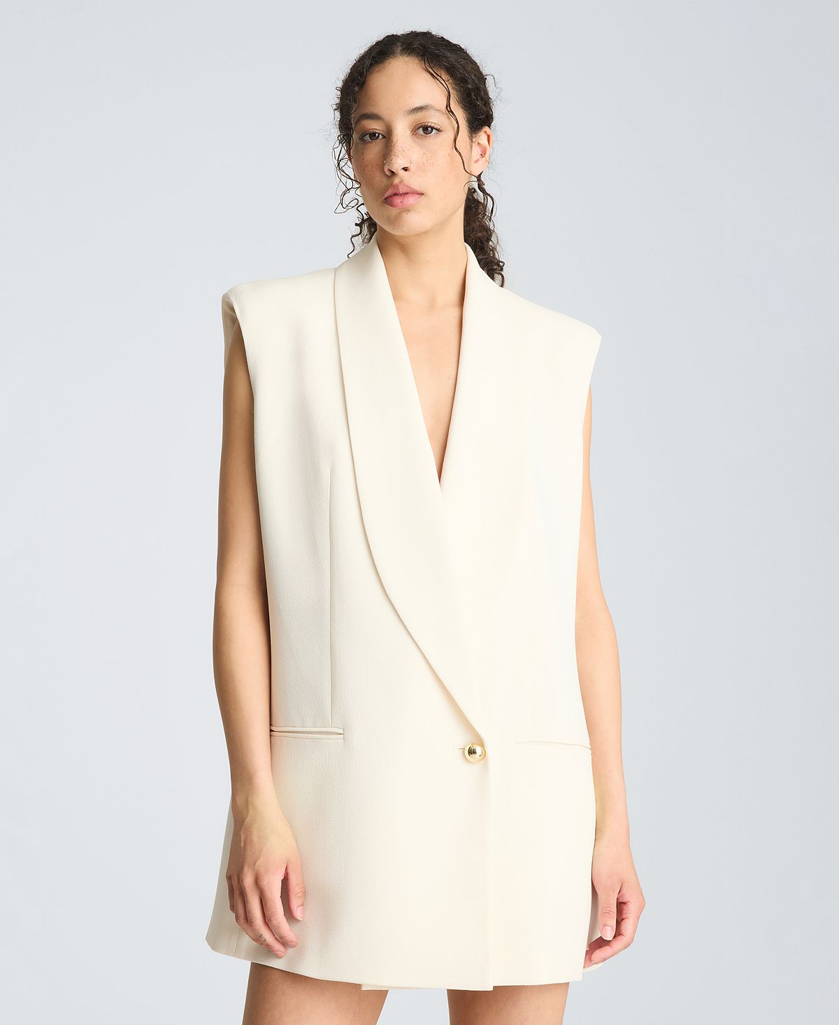 Kenneth Cole Women's Sleeveless V-Neck Blazer Mini Dress view 6 — MAYCSS fashion products