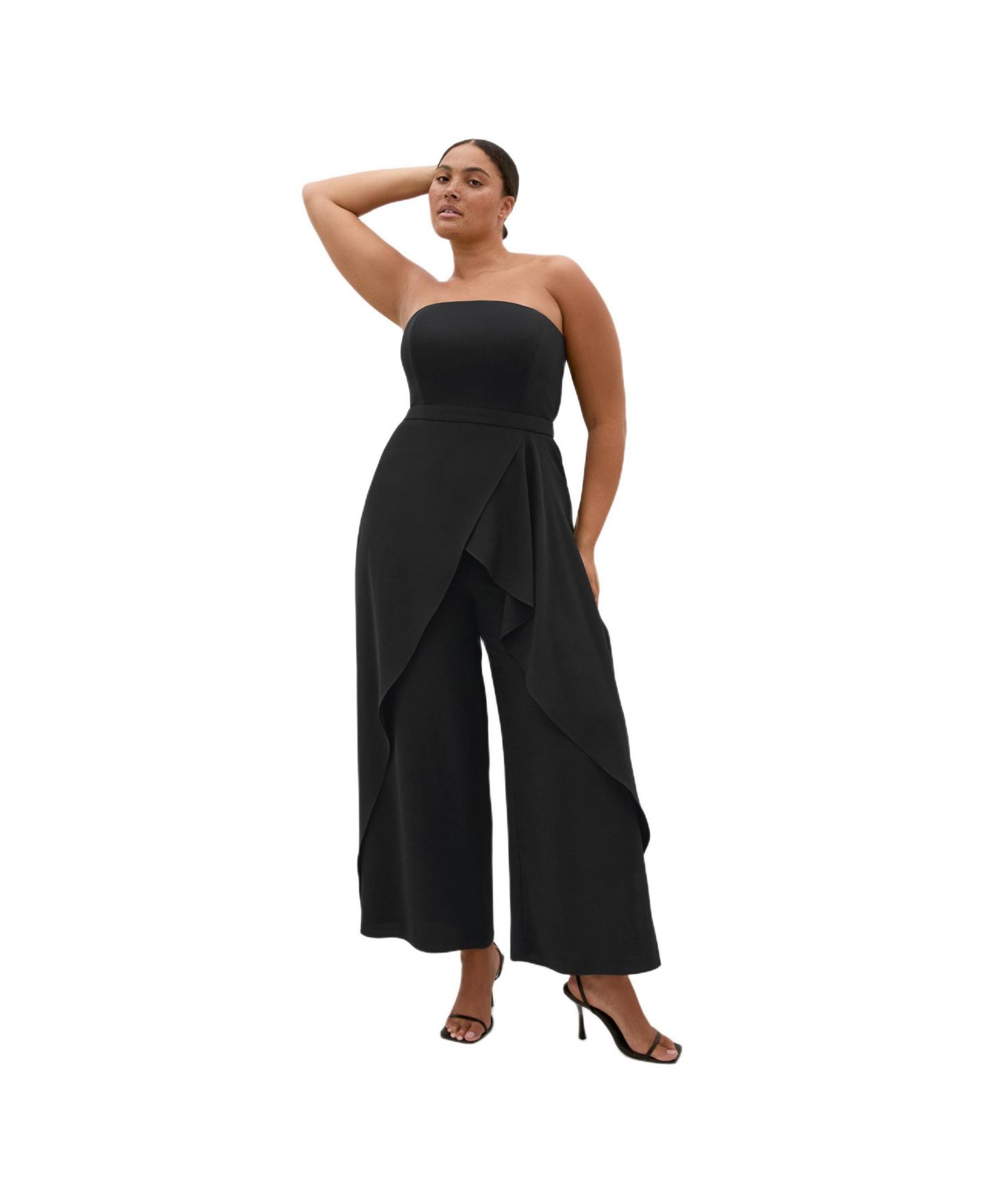 Женский комбинезон CITY CHIC Attract Strapless Jumpsuit, цвет: Чёрный — фото 1