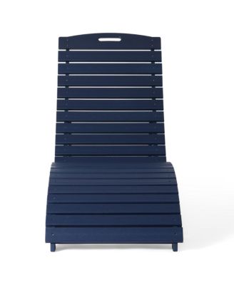 Outdoor HDPE In-Pool Patio Chaise Lounge Chair With Wheels