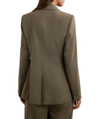 Women's Wool-Blend Double-Breasted Suit Blazer