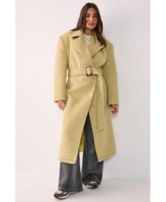 Women's Double Breasted Brushed Herringbone Coat