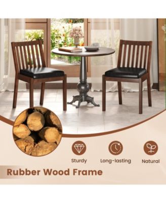 PU Leather Upholstered Dining Chairs Set of Two