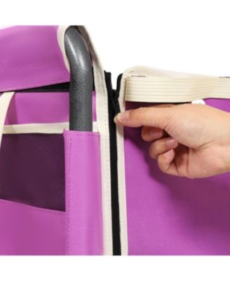 3-in-1 500lbs Convertible Folding Storage Wagon Utility Carts - Bench Seat w/ 180L Capacity, All-Terrain Wheels