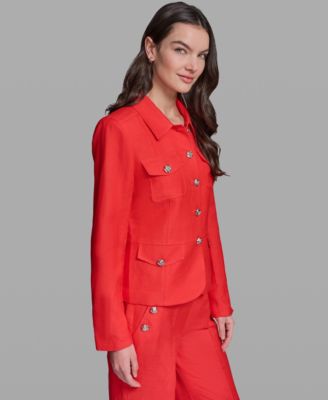 Women's Pocket Detail Collared Jacket