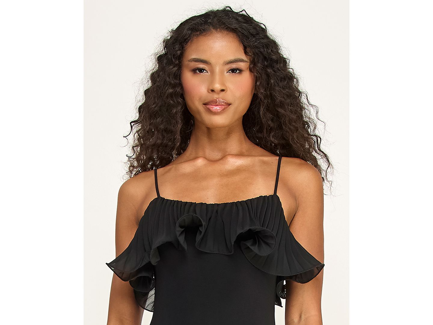 Женские платья Alex & Sophia Juniors' Square Neck Tiered Ruffle Hem Gown, цвет: Чёрный — фото 3