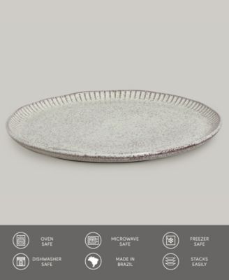 Stoneware Linhas Dinner Plates, Set of 6