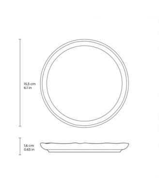 Stoneware Bread Plates, Set of 6