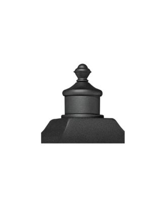 Moray Bay High Mission Outdoor Post Light Fixture Pole Porch with Pier Mount Adapter 3-Light Glass Shade