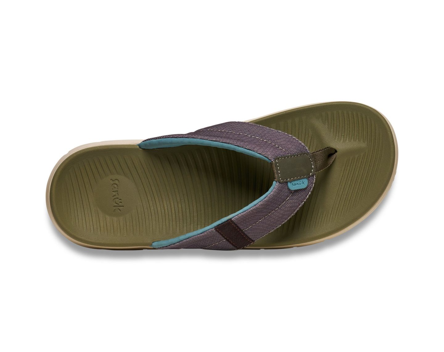 Мужские сандалии Sanuk Beer Foamie Men Sandals, цвет: Оливковый — фото 3