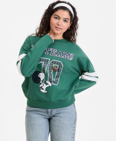 Peanuts Juniors' Snoopy Go Team Fleece Sweatshirt