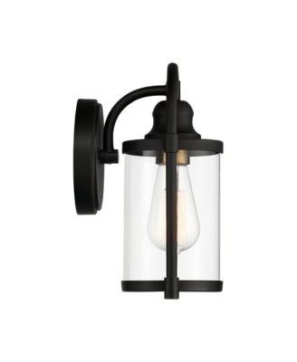 Avani Rustic Outdoor Wall Light Fixture Black Metal 10 1/4" Clear Glass Panels for Post Exterior Barn Deck House Porch Yard Patio Home