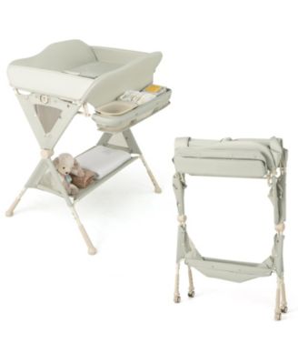 Baby Diaper Changing Table with Water Basin and Wheels