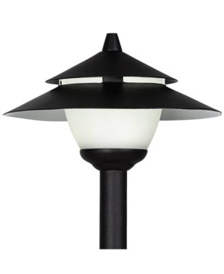 Pagoda 15" High Modern Outdoor Landscape Path Light Porch House Exterior Low Voltage LED Bulb Aluminum