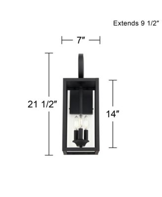 Mira Modern Outdoor Wall Light Fixture Flat 21 1/2" Clear Glass for Post Exterior Barn Deck House Porch Yard Posts Patio Home