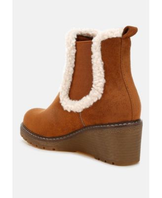 Womens Thunderhoof Faux Fur Lined Chelsea Boots