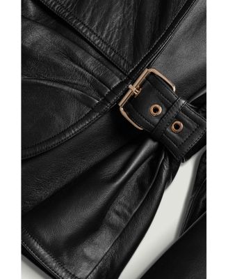 Women's Leather Wrap Jacket