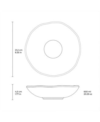 Stoneware Salad Bowls, Set of 6