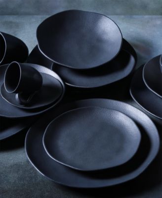 Stoneware Coffee Cup and Saucer Set, Service for 6