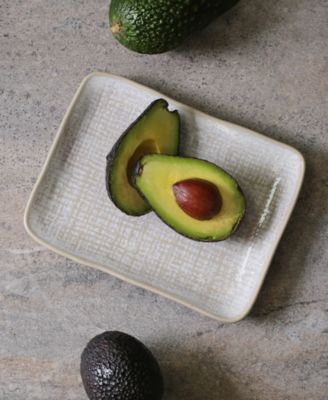 7" Stoneware Rectangular Juta Platters, Set of 4