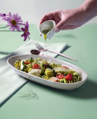 Stoneware Large Deep Oval Platters, Set of 4