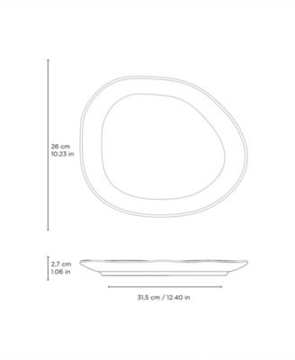 Stoneware Oval Dinner Plates, Set of 6