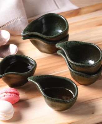 Stoneware Teardrops, Set of 6