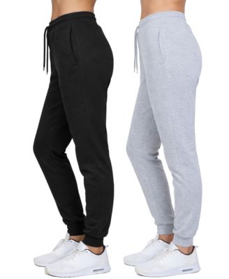 Women's Loose Fit Fleece-Lined Jogger Sweatpants-2 Pack