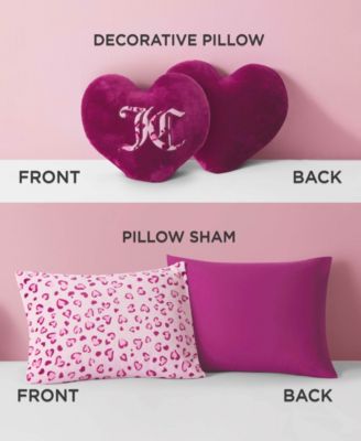 Plush Reversible Leopard Hearts 4-Pc. Comforter Set, Full/Queen