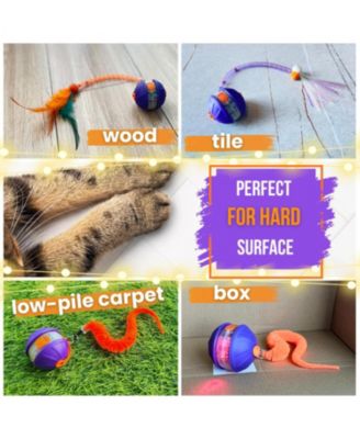 Automatic 4in1 Interactive Cat Toy Rechargeable with 3 Tails Laser Motion Activated for Indoor Cats Kittens Adults