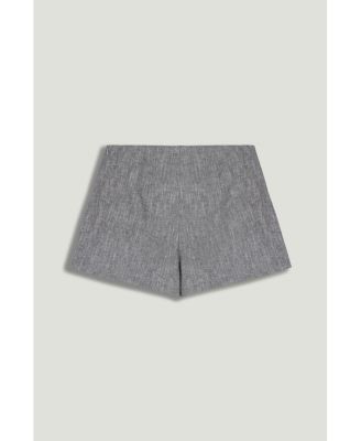 Women's Button Detail Linen Blend Skort