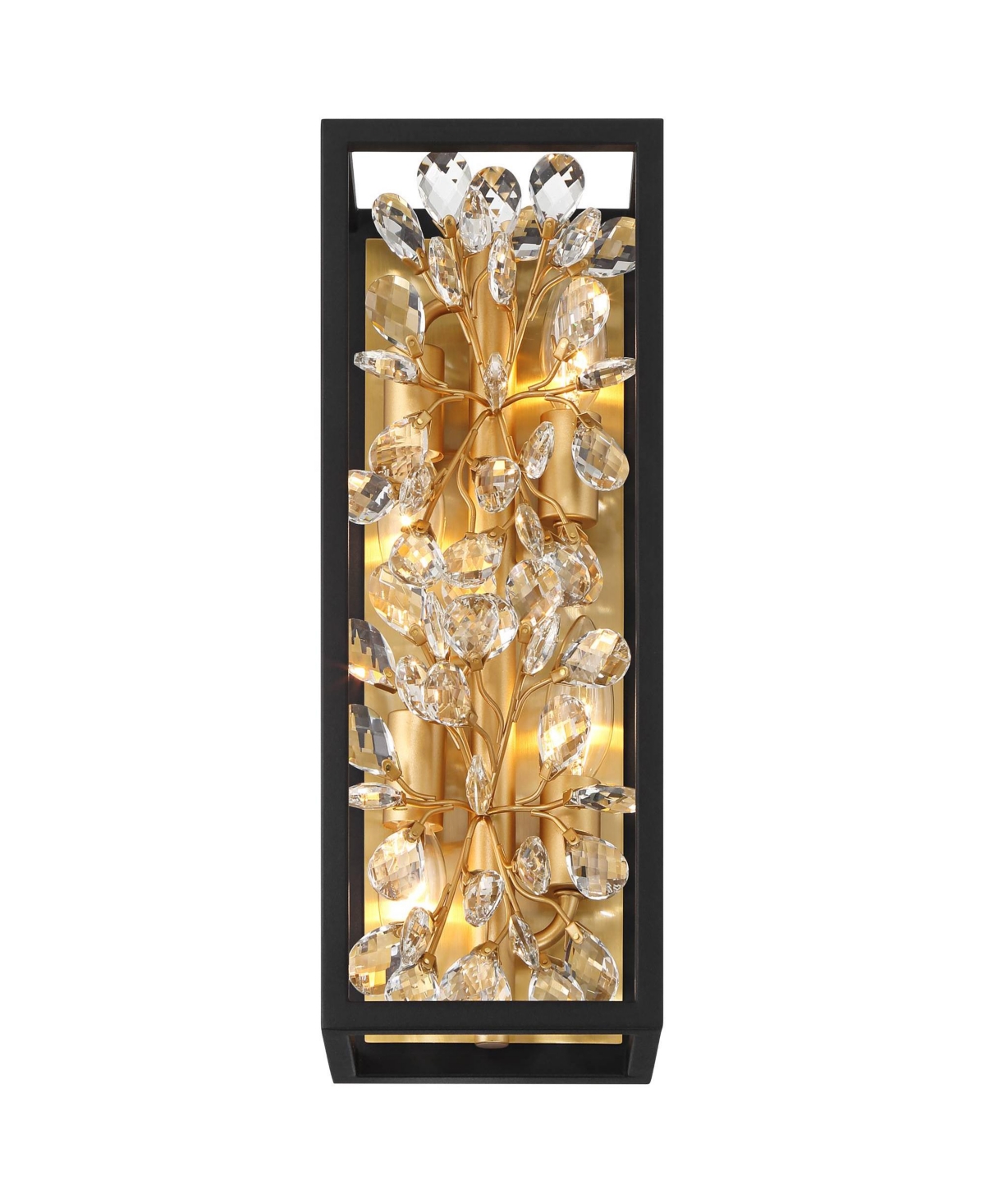 Possini Euro Design Carrine Modern Wall Light Sconce Sand Hardwire -Light Fixture Crystal Flower for Living Room