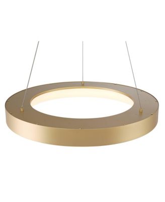 Cafferty Sanded Ring Pendant  Modern Dimmable LED Fixture for Dining Room Kitchen Island